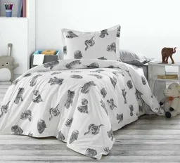 Gri Kedi Figürlü Çocuk Nevresim Takımı