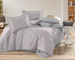 Beyaz Mini Çiçek Desenli Ranforce Nevresim Takımı