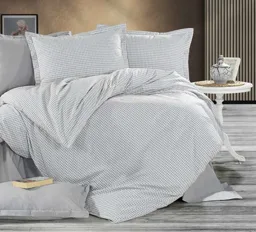 Gri Küçük Kareli Bebek Nevresim Takımı