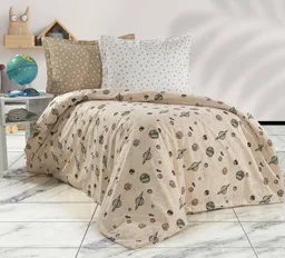Bej Uzay Temalı Çocuk Nevresim Takımı