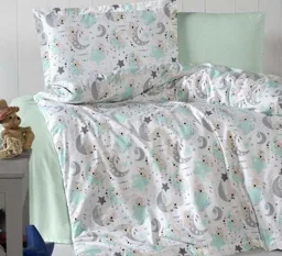 Mint Yeşili Koala Desenli Çocuk Nevresim Takımı